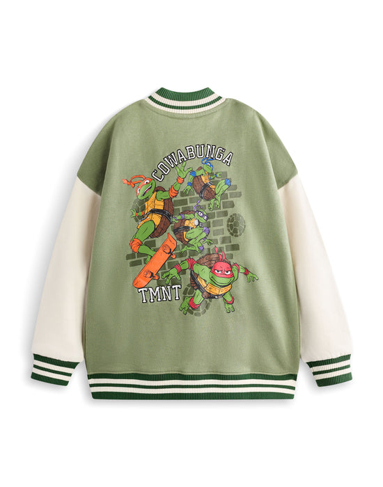 Teenage Mutant Ninja Turtles Cowabunga Boys Green Bomber Jacket