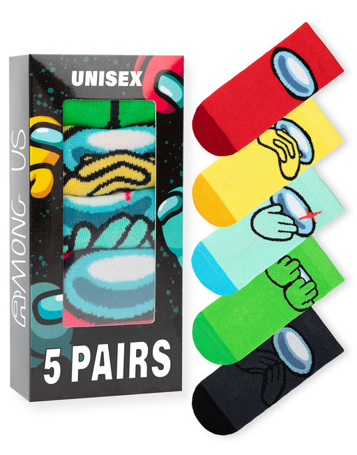 Among Us Character Boys Multicoloured Calf Socks Set of 5