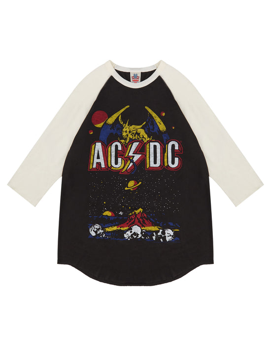 AC/DC Unisex Black Raglan Short Sleeved T-Shirt