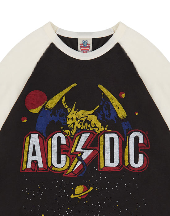 AC/DC Unisex Black Raglan Short Sleeved T-Shirt