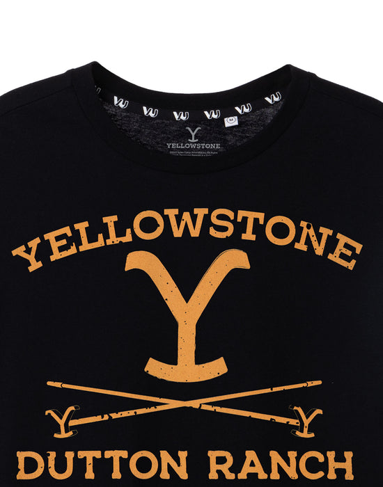 Yellowstone Dutton Ranch Mens Black Short Sleeved T-Shirt