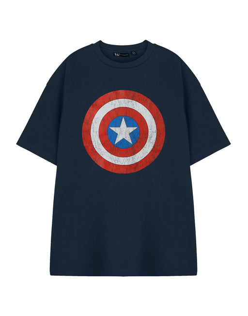 Marvel Captain America Captain America Shield Mens Blue Short Sleeved T-Shirt