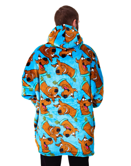 Scooby Doo Character AOP Mens Blue Blanket Hoodie