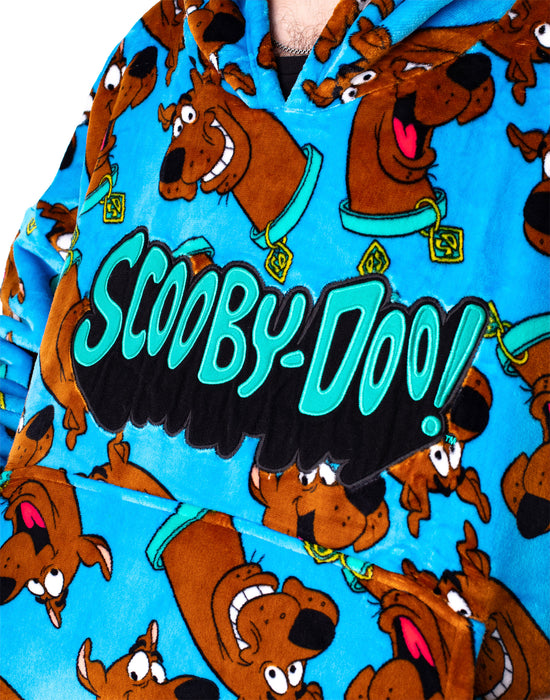 Scooby Doo Character AOP Mens Blue Blanket Hoodie