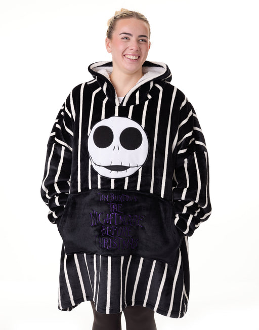 Disney Jack Skellington Unisex Black Blanket Hoodie