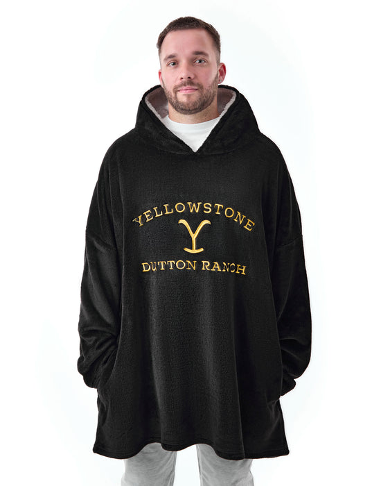 Yellowstone Dutton Ranch Mens Wearable Blanket Hoodie