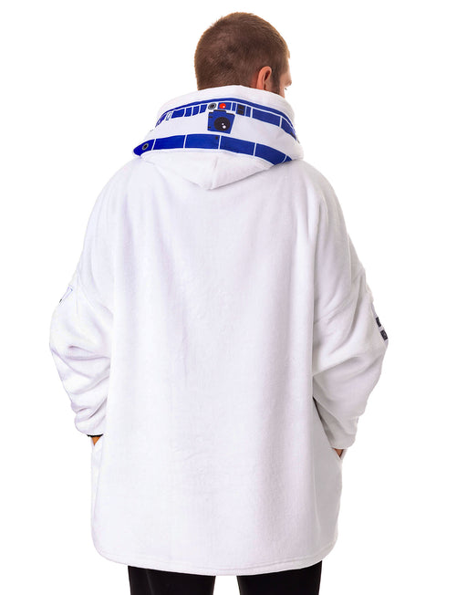 Star Wars R2D2 Unisex White Blanket Hoodie