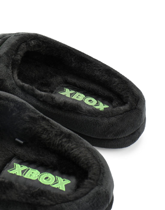 Xbox Logo Mens Black Mule Slippers