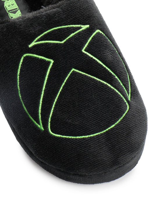 Xbox Logo Mens Black Mule Slippers