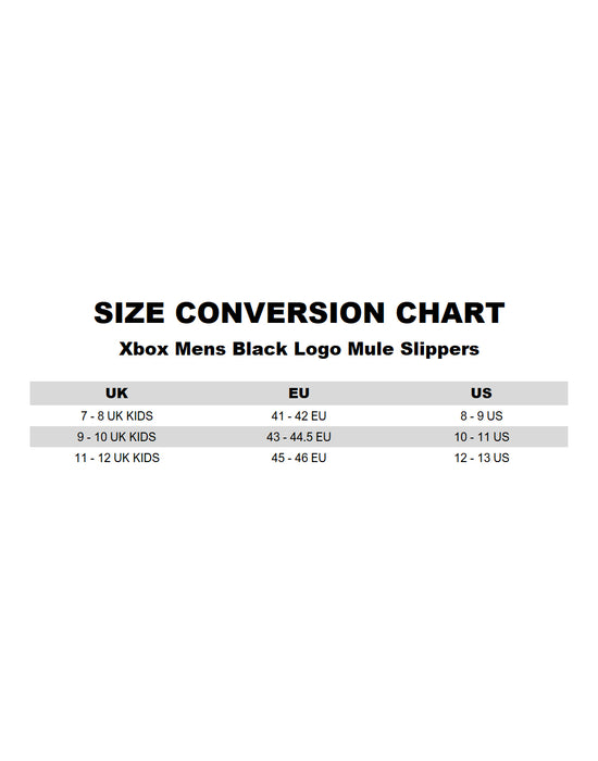 Xbox Logo Mens Black Mule Slippers