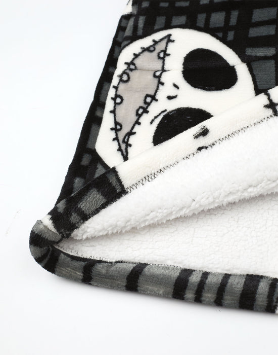 Disney Jack Skellington Unisex Black Zip Through Blanket Hoodie