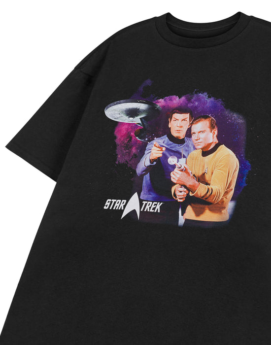 Star Trek Classic Mens Black Short Sleeved T-Shirt