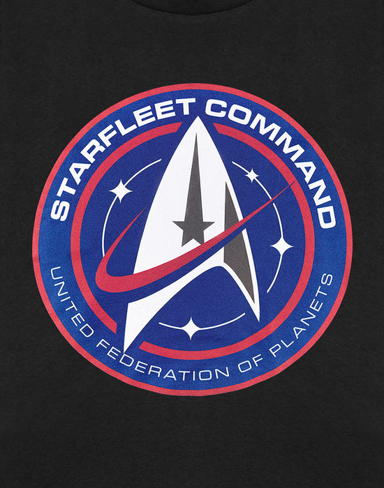 Star Trek Starfleet Comand Mens Black Short Sleeved T-Shirt