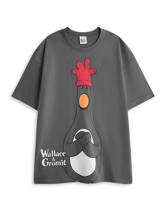 Wallace And Gromit Feathers Mens Multicoloured Short Sleeve Long Leg Pyjama Set