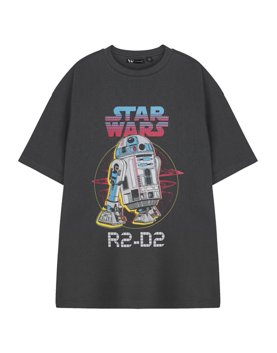 Star Wars R2-D2 Mens Grey Short Sleeved T-Shirt