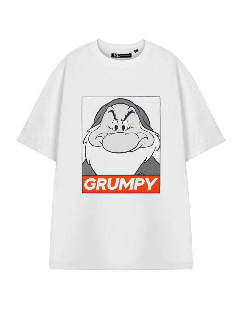 Disney Snow White & The Seven Dwarfs Grumpy Mens White Short Sleeved T-Shirt