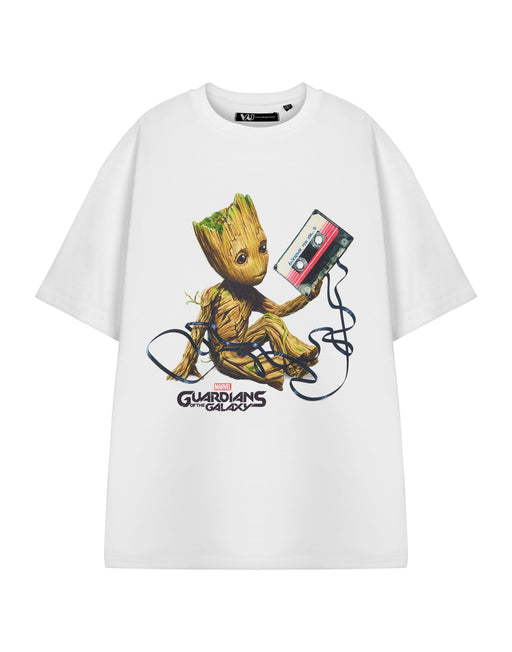 Marvel Guardians Of The Galaxy Groot Mens White Short Sleeved T-Shirt