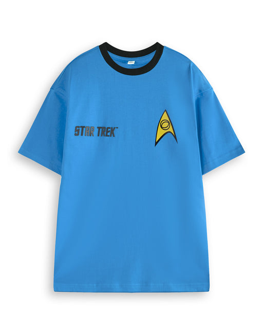 Star Trek Blue Uniform Mens Blue Short Sleeved T-Shirt