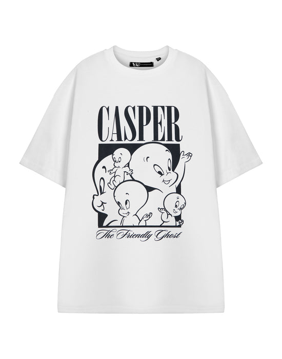 Casper The Friendly Ghost Unisex White Short Sleeved T-Shirt