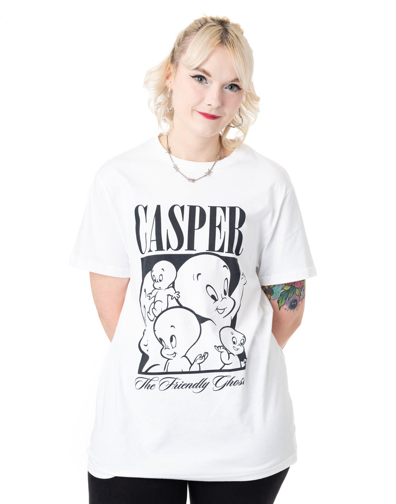 Casper The Friendly Ghost Unisex White Short Sleeved T-Shirt