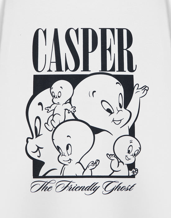 Casper The Friendly Ghost Unisex White Short Sleeved T-Shirt