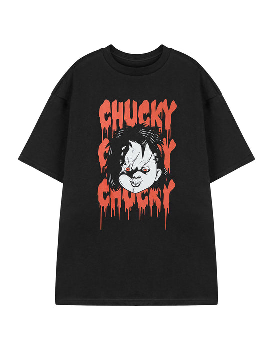 Chucky Chucky Chucky Chucky Unisex Black Short Sleeved T-Shirt