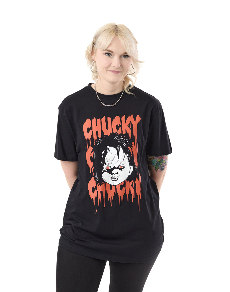 Chucky Chucky Chucky Unisex Black Short Sleeved T-Shirt