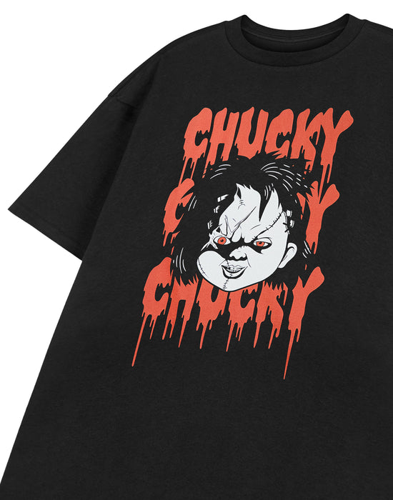 Chucky Chucky Chucky Chucky Unisex Black Short Sleeved T-Shirt