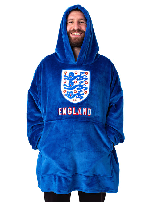 England Logo Mens Blue Blanket Hoodie