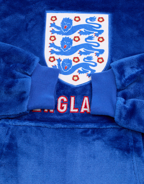 England Logo Mens Blue Blanket Hoodie