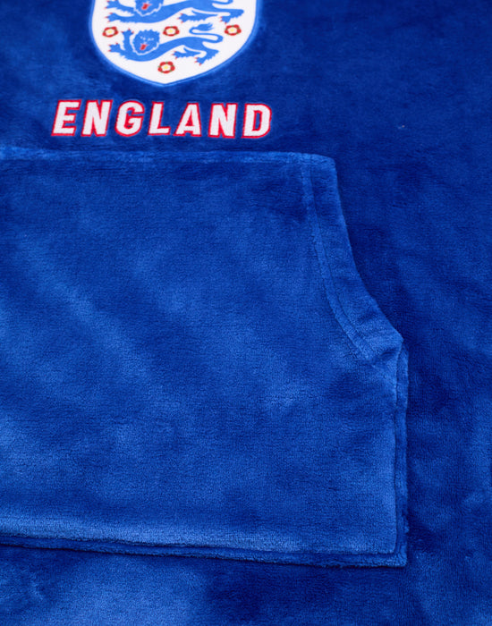 England Logo Mens Blue Blanket Hoodie