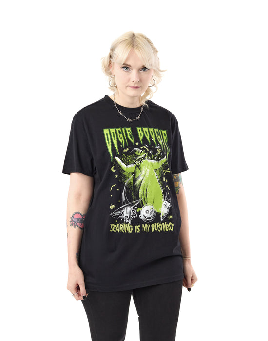 The Nightmare Before Christmas Oogie Boogie Unisex Black Short Sleeved T-Shirt