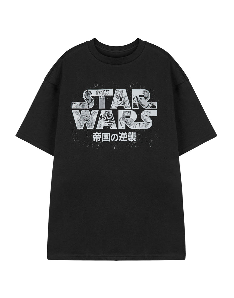 Star Wars Logo Mens Black Short Sleeved T-Shirt