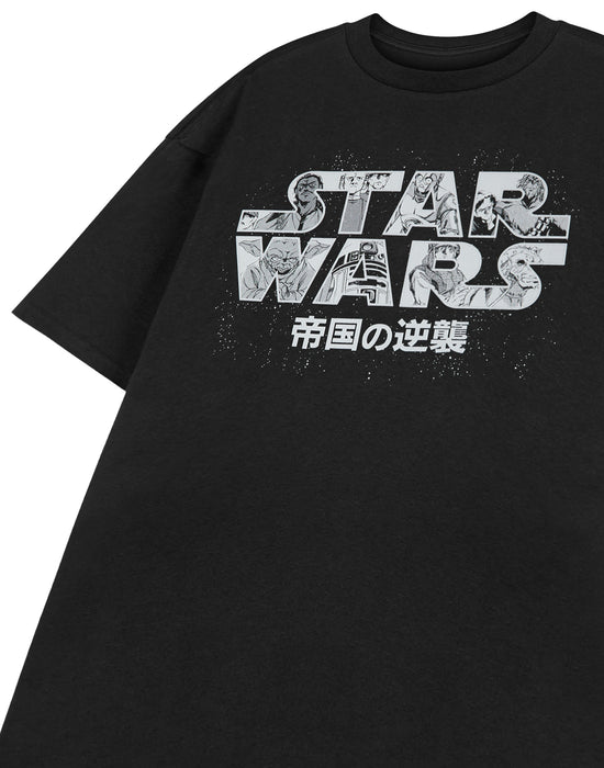 Star Wars Logo Mens Black Short Sleeved T-Shirt