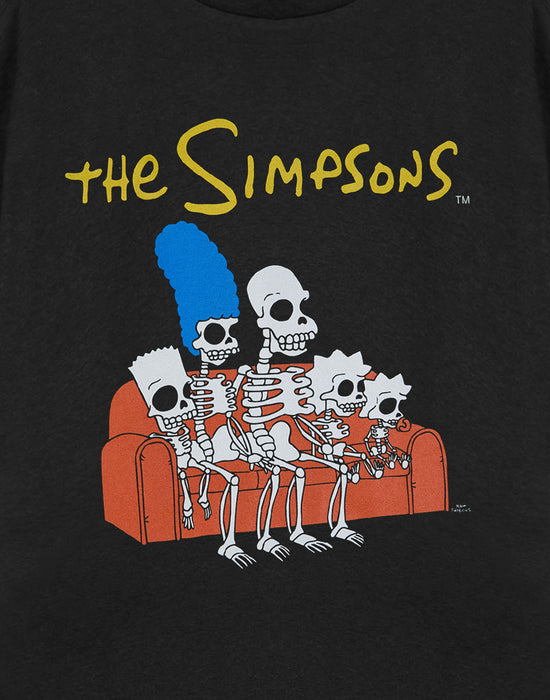 The Simpsons Skeleton Couch Mens Black Short Sleeved T-Shirt