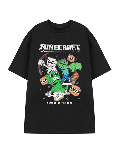 Minecraft TNT Mens Black Short Sleeved T-Shirt