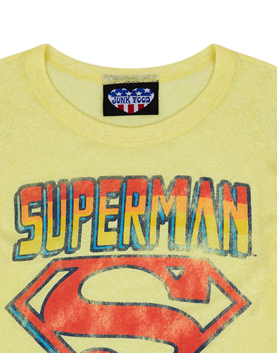 DC Comics Superman Womens Yellow Short Sleeved T-Shirt