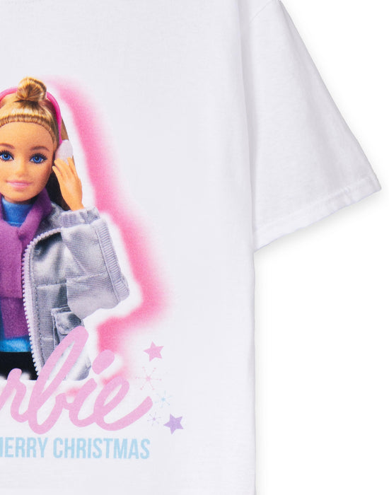 Barbie Womens White Christmas T-Shirt