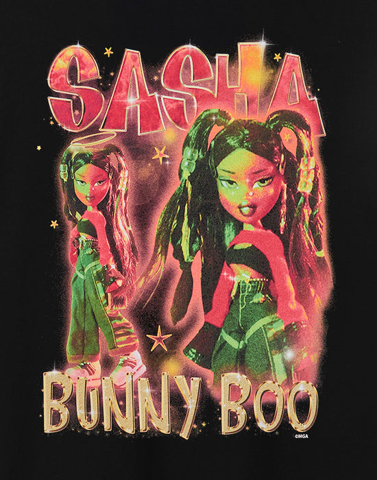 Bratz Sasha Womens Black Short Sleeved T-Shirt