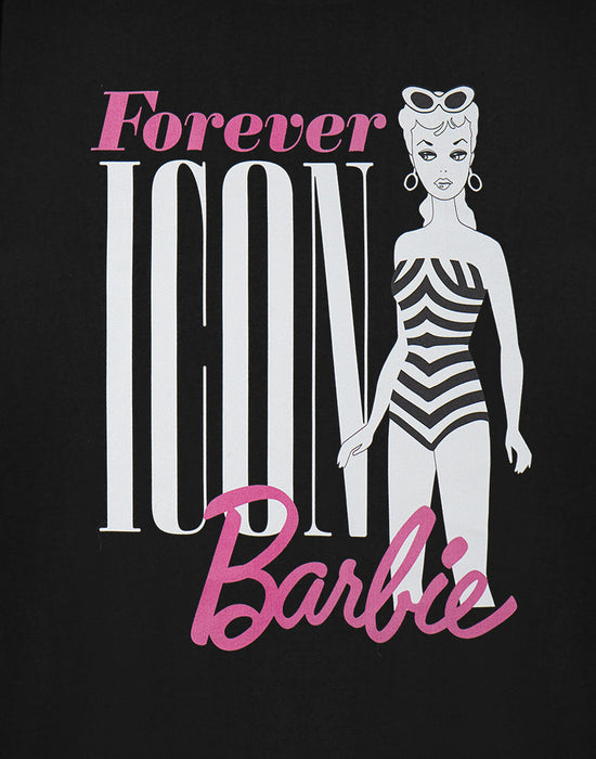 Barbie Forever Icon Womens Black Short Sleeved T-Shirt Dress