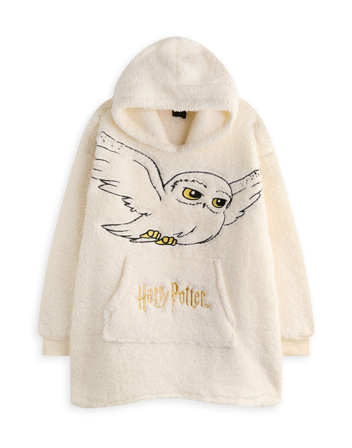 Harry Potter Hedwig Womens Beige Blanket Hoodie Vanilla Underground