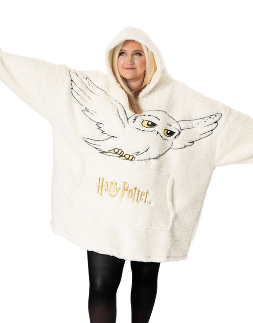 Harry Potter Hedwig Womens Beige Blanket Hoodie