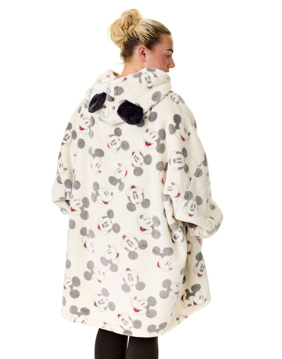 Disney Mickey Mouse Womens Beige Blanket Hoodie