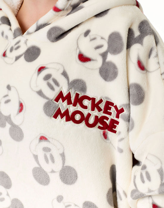 Disney Mickey Mouse Womens Beige Blanket Hoodie