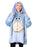 Disney Eeyore Womens Blue Blanket Hoodie