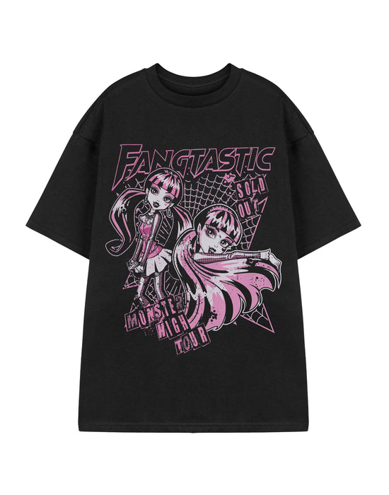 Monster High Fangtastic Womens Black Short Sleeved T-Shirt