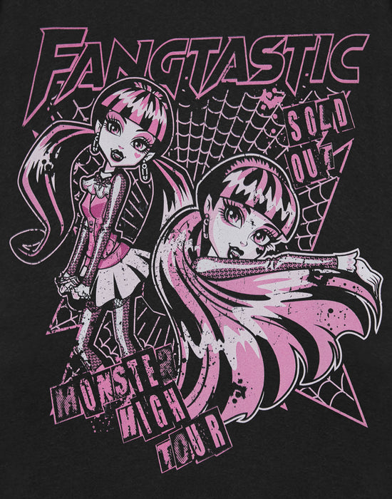 Monster High Fangtastic Womens Black Short Sleeved T-Shirt