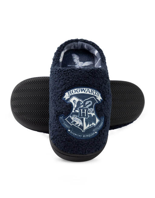 Harry Potter Hogwarts Womens Blue Mule Slippers