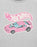 Hot Wheels Pink Car Womens Grey Short Sleeved T-Shirt