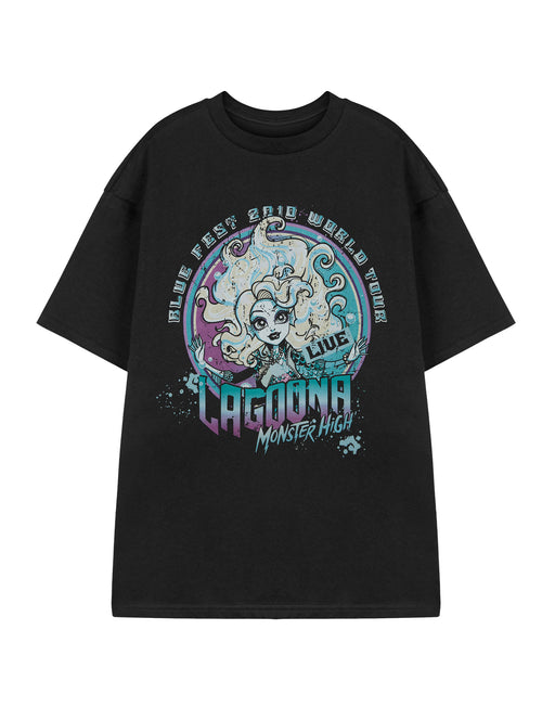 Monster High Lagoona Womens Black Short Sleeved T-Shirt